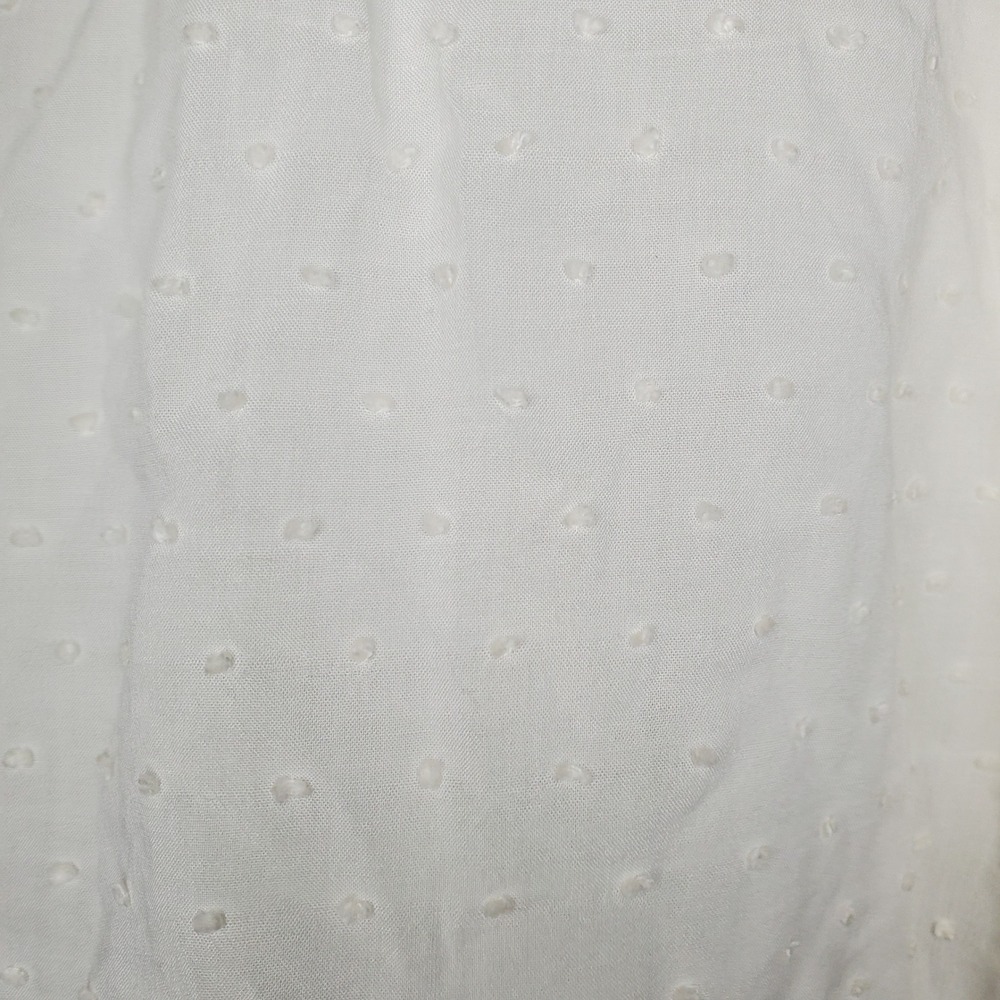 Free People White Swiss Dot Peter Pan Collar Button Down Blouse Small - Picture 6 of 10